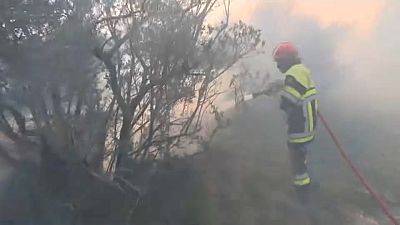 Incêndio no departamento de Bouches-du-Rhône em França