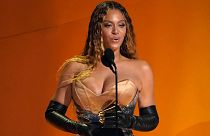 Beyonce accepts the award for best dance/electronic music album for "Renaissance" at the 65th annual Grammy Awards on Sunday, Feb. 5, 2023, in Los Angeles.
