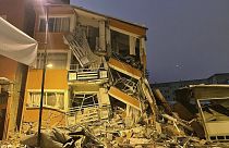 Разрушенный дом в городе Пазарджык, провинция Кахраманмараш, Турция