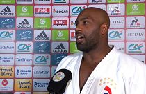 Teddy Riner, vencedor dos mais de 100 kg no Grand Slam de Judo de Paris 2023