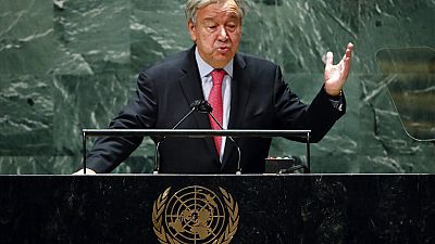 António Guterres al Consiglio di Sicurezza dell'Onu. 