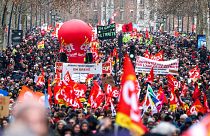 Манифестация во Франции против пенсионной реформы