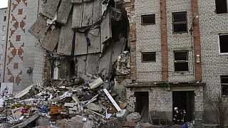 Ezt a lymani lakóházat 2022 őszén lőtték szét az orosz erők
