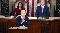 الرئيس الأمريكي جو بايدن يلقي خطاب حالة الاتحاد أمام الكونغرس الأمريكي في واشنطن