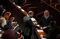 بتسلئيل سموتريتش زعيم الحزب الصهيوني الديني في الوسط داخل الكنيست الإسرائيلي. 2022/06/06