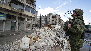 Συντρίμμια στο Χαλέπι της Συρίας μετά τον φονικό σεισμό