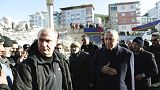 Presidente turco na zona devastada pelos sismos