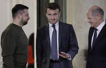 Macron, Scholz e  Zelenskyy