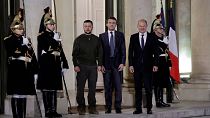 دیدار رهبران اوکراین، فرانسه و آلمان در کاخ الیزه