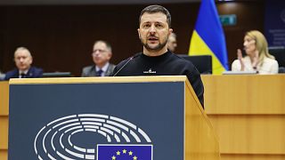 حضور رئیس‌جمهور اوکراین در پارلمان اروپا