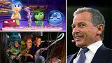 Disney CEO Bob Iger (right) announces multi-billion dollar cost saving restructuring and sequels to some of the company's biggest animated franchises