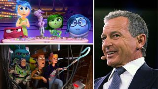 Disney CEO Bob Iger (right) announces multi-billion dollar cost saving restructuring and sequels to some of the company's biggest animated franchises