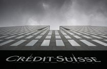 FILE - Grey clouds cover the sky over a building of the Credit Suisse bank in Zurich, Switzerland, Feb. 21, 2022. 