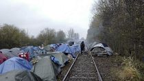 Ein Lager für Schutzsuchende im nordfranzösischen Calais