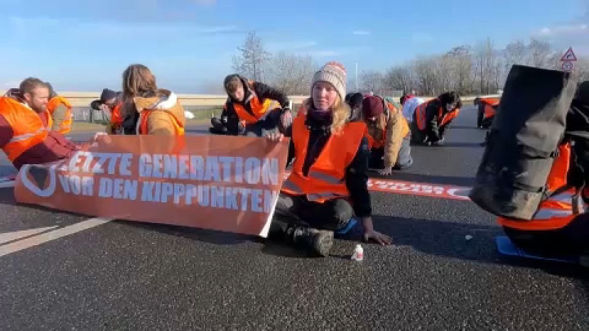 Uma das 276 autoestradas cortadas por protestos na Alemanha