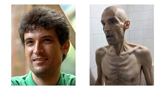 فرهاد میثمی قبل و بعد از اعتصاب غذا در زندان