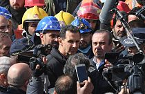 Foi a primeira aparição pública de Bashar al-Assad depois dos sismos
