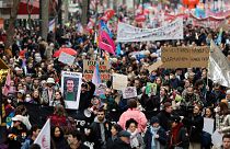 تظاهرات یازدهم فوریه در شهر پاریس علیه طرح دولت برای افزایش سن بازنشستگی