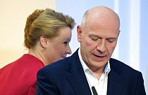 Franziska Giffey jelenlegi berlini főpolgármester (SPD) és Kai Wegner, a CDU berlini vezetője és főpolgármester-jelöltje