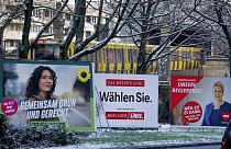 Wahlplakate in Berlin vor der Wiederholung der Senatswahl