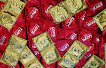 FILE - A sample of condoms distributed freely by the AIDS Healthcare Foundation in 28 countries on February 14, 2013.