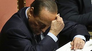 Forza Italia party leader Silvio Berlusconi in Italy's senate. Rome, Oct. 26, 2022