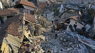 Κατεστραμμένο οικοδομικό τετράγωνο στην Αντιόχεια της Τουρκίας