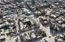 Разрушенная деревня Атариб в провинции Алеппо расположена в районе, контролируемом вооруженными повстанцами