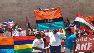 مظاهرة ضد اضطهاد سكان جزر تشاغوس