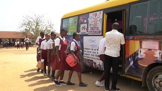 Travelling bus fights digital illiteracy in Liberia