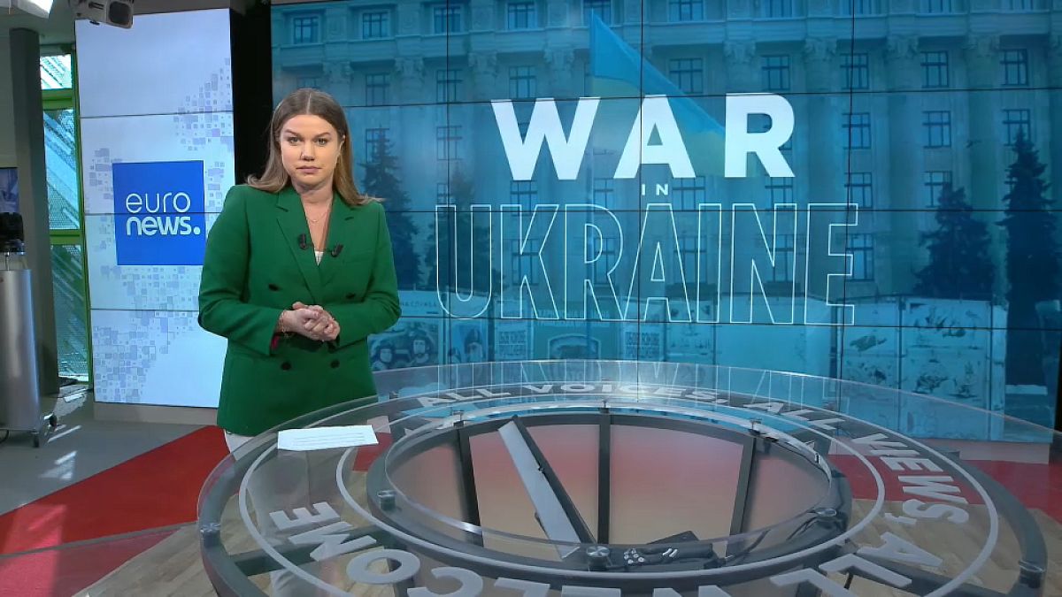 Euronews correspondent Sasha Vakulina reporting on the latest situation in Ukraine
