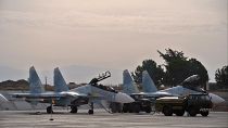 طائرات روسية مقاتلة في إحدى القواعد الجوية 