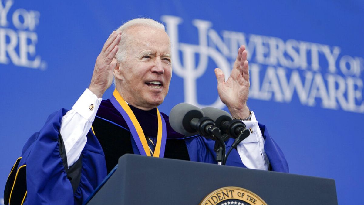 ABD Başkan Joe Biden, Delaware Üniversitesi'nde öğrencilere hitap ederken (arşiv) 