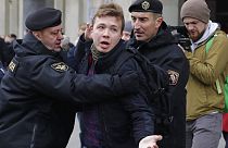L'opposant Roman Protassevitch interpellé lors d'une manifestation à Minsk (Bélarus), le 26.03.2017.