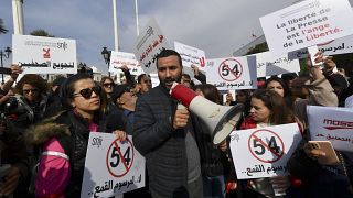 مظاهرة للصحفيين التونسيين