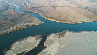 The once-mighty Po River is flowing at extremely low levels, after a dry winter fails to compensate for record-breaking drought last summer.