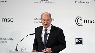 A német kancellár a müncheni konferencián beszél