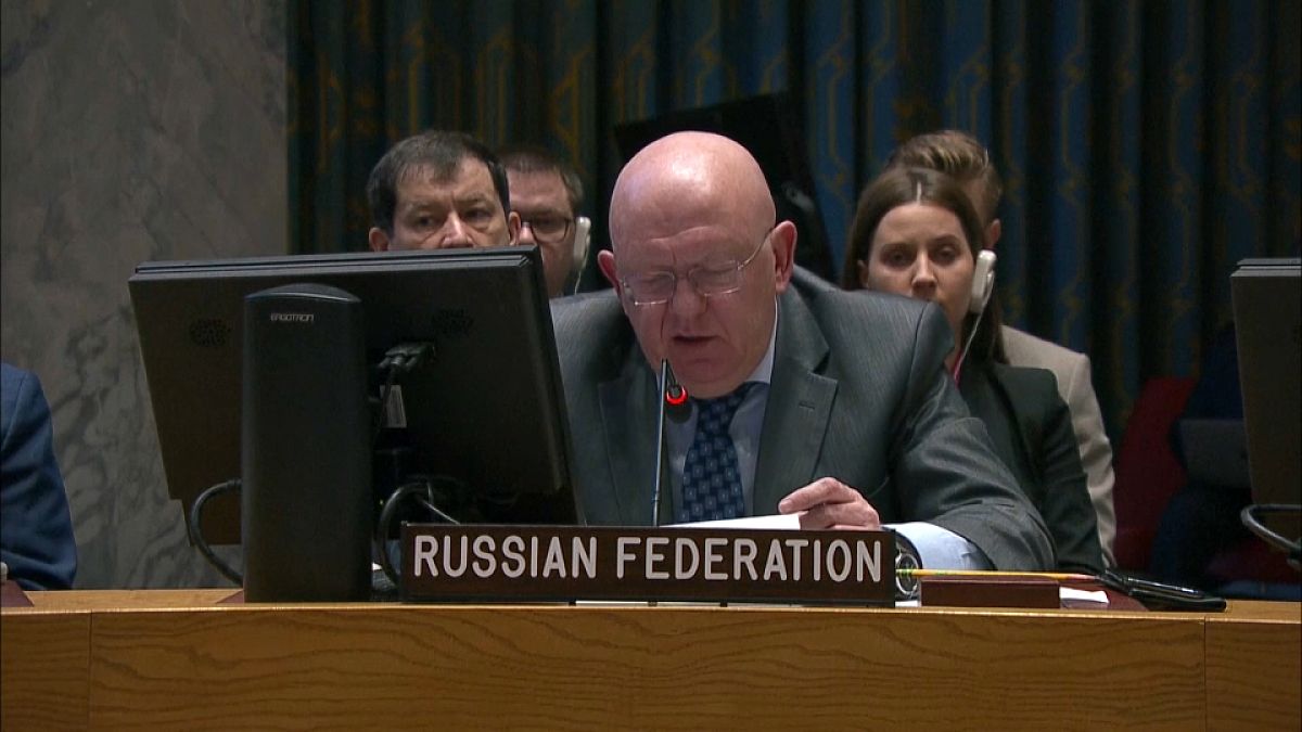 Vasily Nebenzya, embajador de Rusia ante las Naciones Unidas.