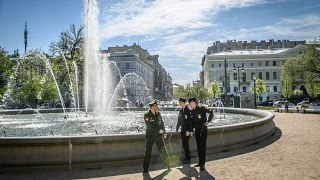 عسكريون روس في مدينة سان بطرسبرغ. 2014/05/14
