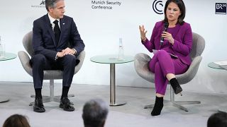 US Secretary of State Antony Blinken and German Foreign Minister Annalena Baerbock at the Munich Security Conference in Munich