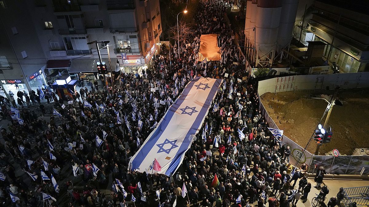Акция протеста в Тель-Авиве.