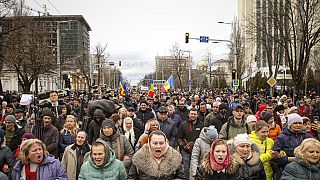 Oroszbarát tüntetők Kisinyovban 