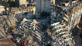 Hatay'da deprem sonrası meydana gelen yıkım havadan görüntülendi