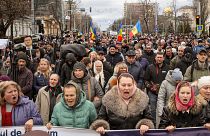 Manifestação contra o elevado custo de vida na Moldávia