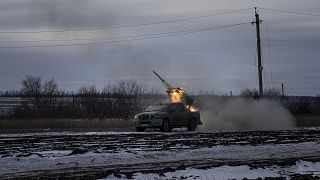 Abschuss einer Rakete in der Ostukraine