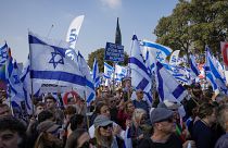 Des manifestants israéliens se mobilisent contre la réforme du système judiciaire présenté par le gouvernement de Benjamin Netanyahu - 20.02.2023