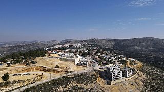 Una imagen de Cisjordania con colonias israelíes