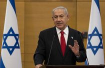 رئيس الوزراء الإسرائيلي بنيامين نتنياهو في جلسة للكنيست الإسرائيلي في القدس.