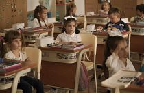 Enfants ukrainiens réfugiés dans une école en Roumanie - 05.09.2022