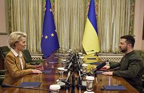 Урсула фон дер Ляйен и Владимир Зеленский в Киеве
